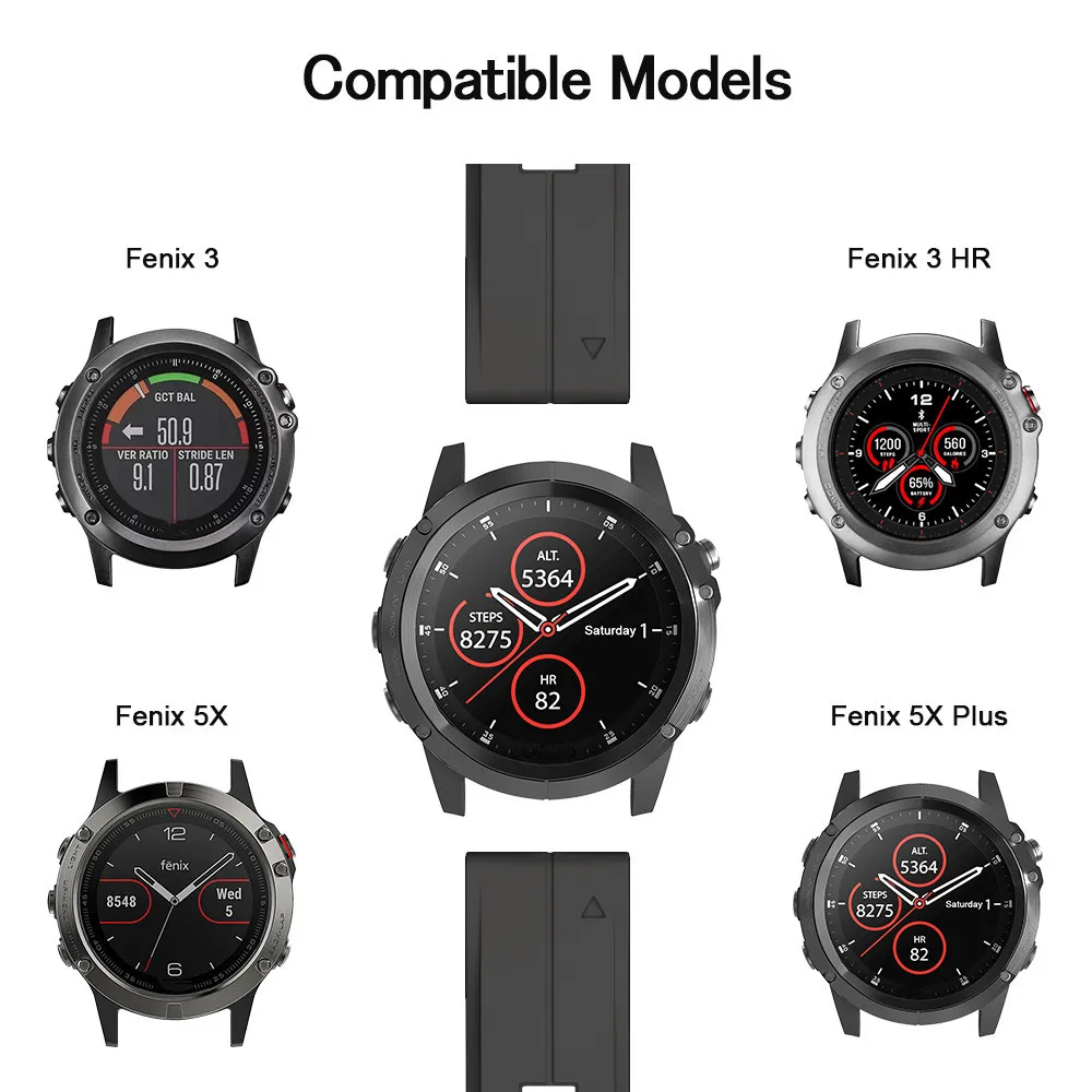22 mm Širina Watch Trak za Fenix 5 Watchband Silikonski Trak s Hitro Sprostitev Wristban za Fenix 5 Plus Forerunner 935 Zapestnica