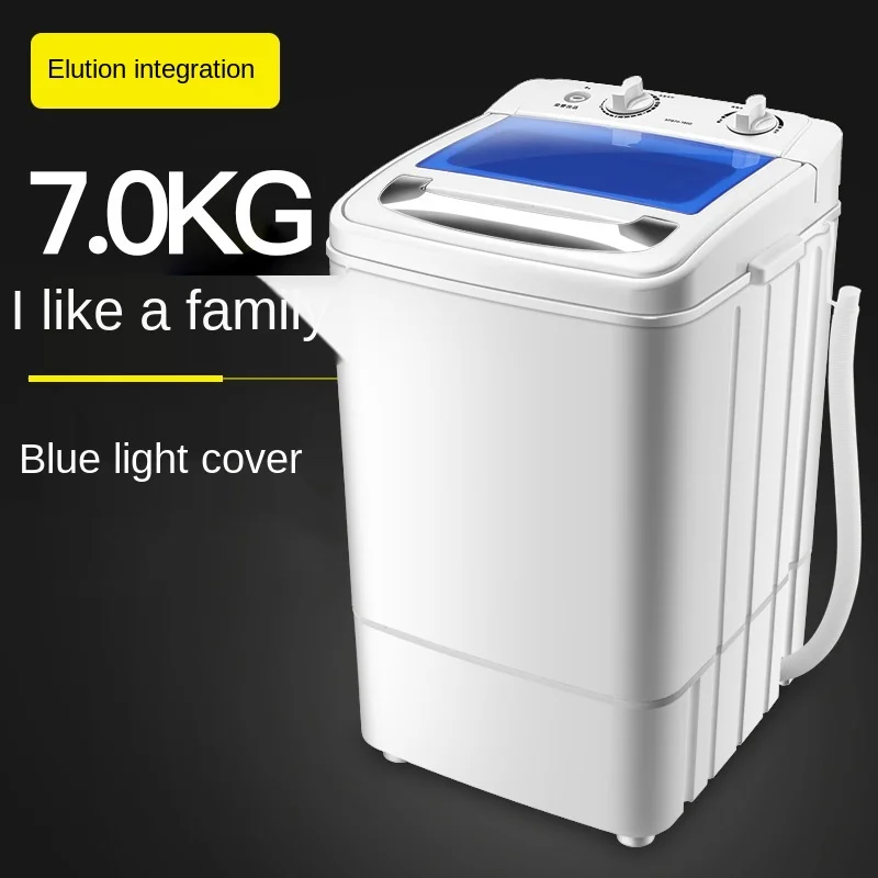 220 V za 7,0 kg enotni sod en valj mini pralni stroj z dehidracijo semi-automatic