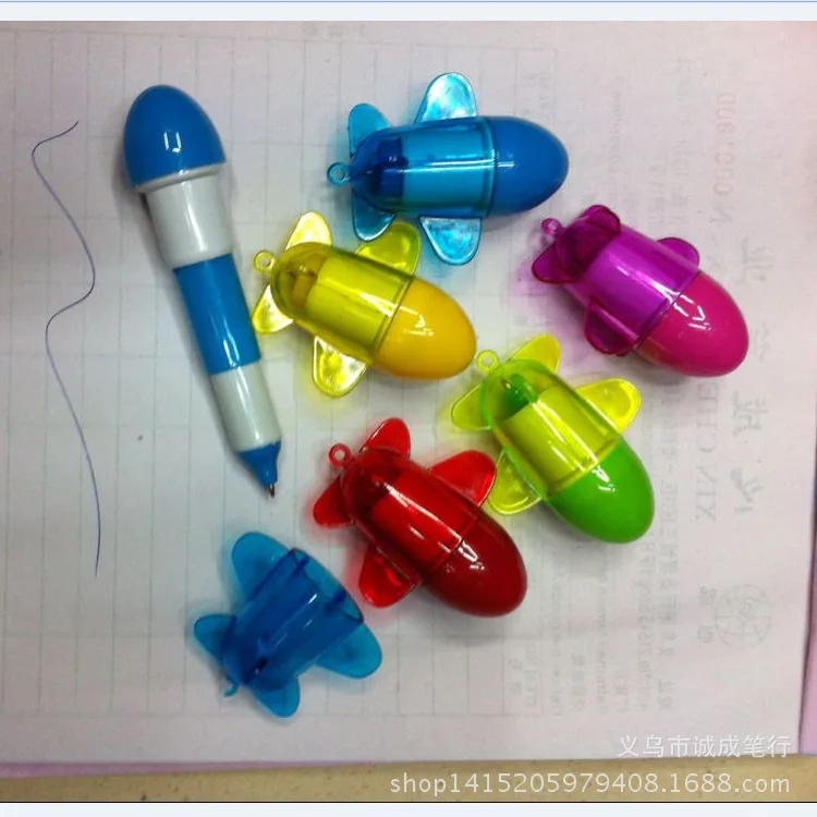 24 Kos korejski ustvarjalnih študentov tiskovine plastičnih srček candy barve risanka letalo obliko teleskopsko kemični svinčnik