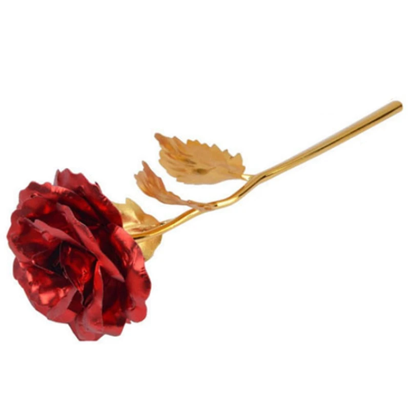 24K Rdeče Rose Cvet,Zlato Kratki Rose 24K Vedno Rose z Darilo Škatle in Vrečke za Ljubimec Mati Prijatelji,Valentinovo