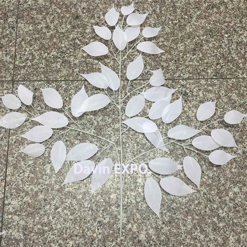 24pcs Dekor okrasne Rastline bele svile, umetne rastline listi doma dekoracijo listi svate arch letnik dobave