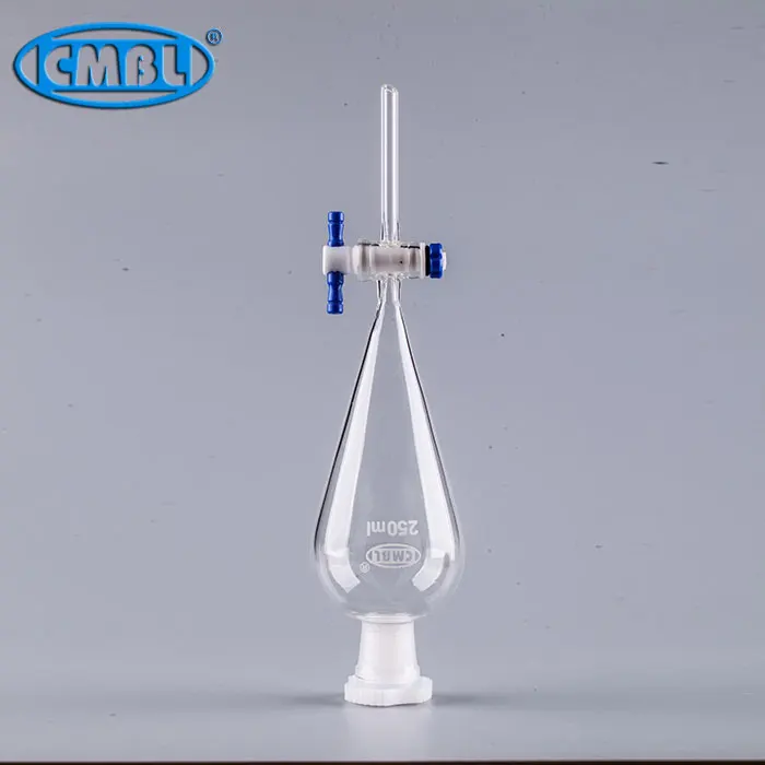 250 ml Steklene Predelne Tok 3.3 Borosilicate Steklo, Stekleni izdelki za Laboratorijske PTFE Zamašek Jasno In Debel