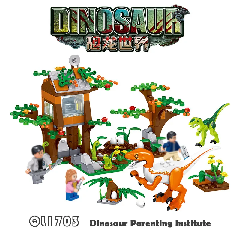 264pcs Jurassic Dinozavri Svetu Opeke Številke Raptor Valilna Znanja Tyrannosaurus Baby Dinozaver Rex Številke gradniki Igrače