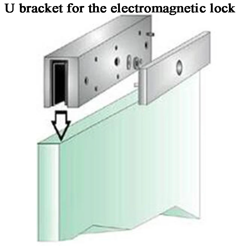 280kg 12V Magnetna Ključavnica Framless Steklena Vrata zaklenete Vrata Odpirač U Nosilec Urad Elektromagnetno ključavnico NC Vklop / izklop, da odklenete
