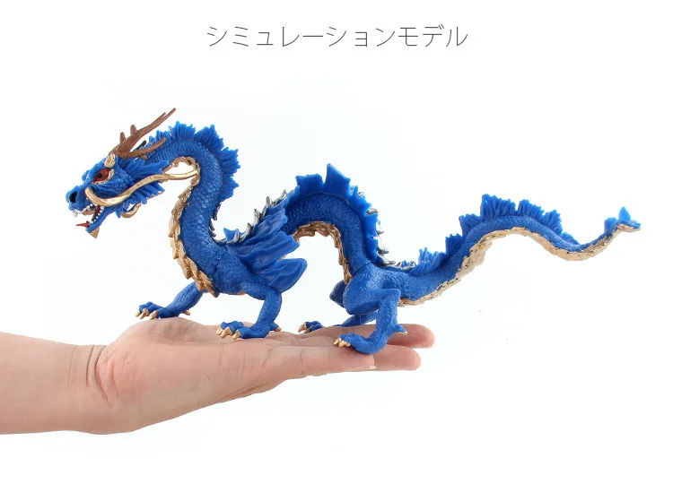 29 CM Velik obseg modra Fantastično Kitajski Zmaj Živalskih Modelih figuric Veren Izobraževalne Otroci Igrače Darila, Okraski