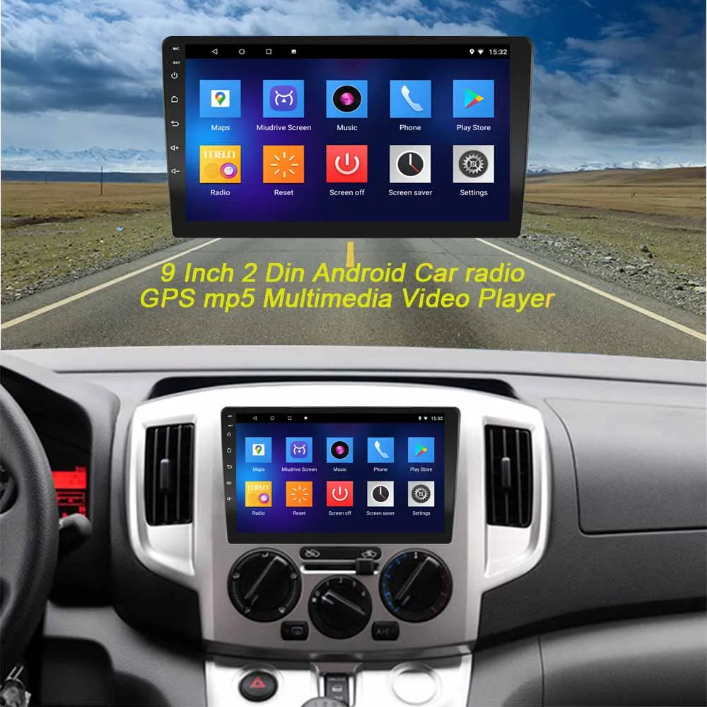 2Din 9 Inch Android Avto Radio AHD GPS Multimedijski Predvajalnik Videa Univerzalni Auto Stereo Za Nissan Hyundai Kia Toyota, Ford, VW Mazda