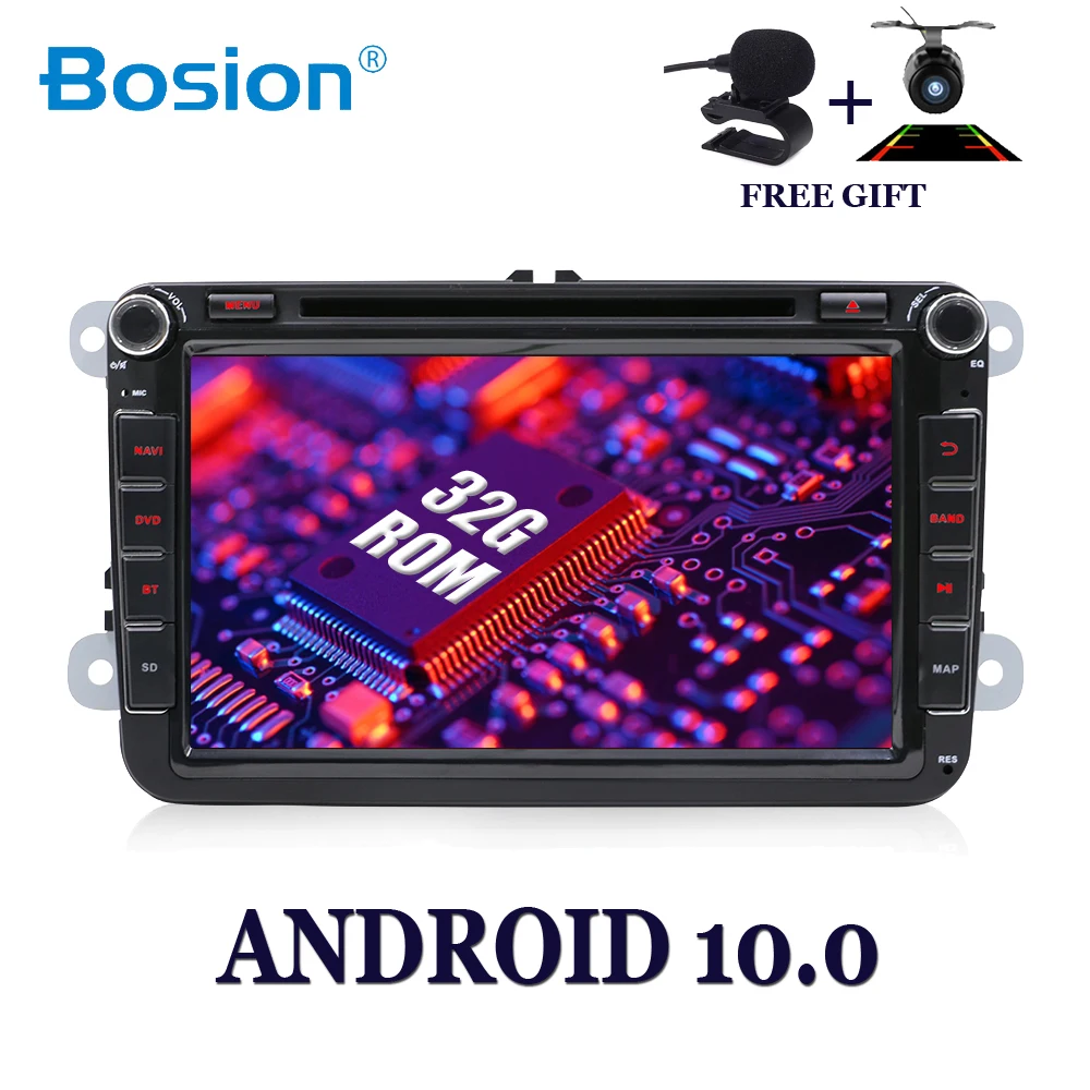 2din Android 10 4 core Avto Večpredstavnostnih Za Volkswagen Skoda/Sedež/Passat/b7/POLO/GOLF5 6/Caddy/Yeti/Touran/Lavida/Tiguan avto GPS