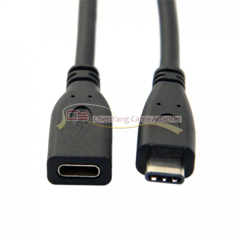 2M 1M 0,6 M 0,2 M USB-C USB 3.1 Tip C Moški-Ženska Razširitev Podatkovnega Kabla za Mobilni Telefon & Mac book & Tablični Črna