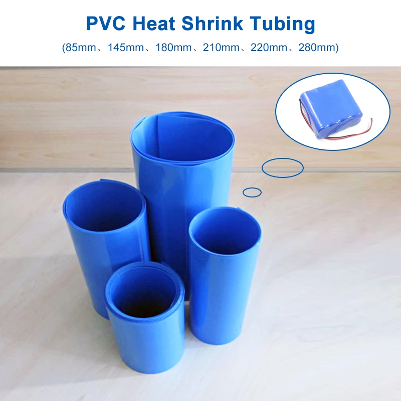 2m PVC toplote skrči cevi Shrink tube različne specifikacije 18650 baterijo skrči rokav Izolacija ohišja Heat shrink