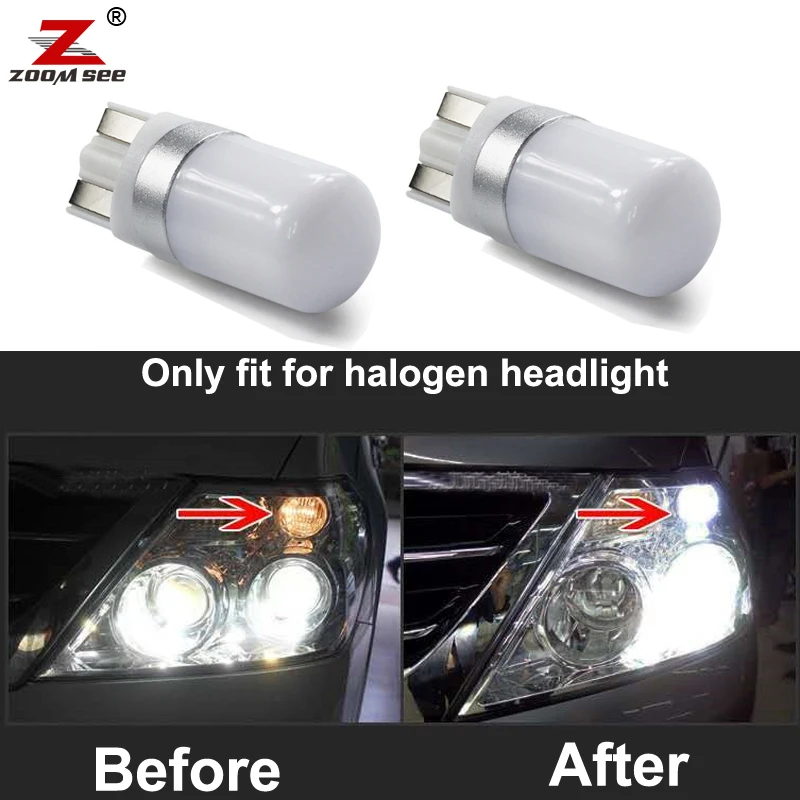 2pc Brez napake Bela Parkiranje LED žarnica Položaj Stranska svetloba za Nissan Patrol Y62 s halogenskimi žarometi (2012-2019)