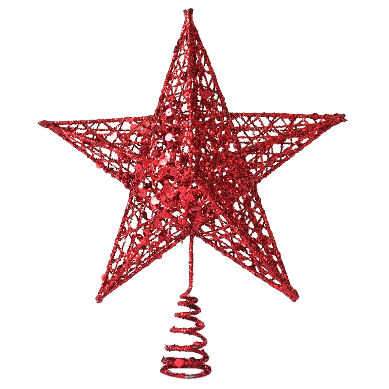 2pc Novo Božično Drevo Top Okraski Zvezde Za Domačo Hišo Tabela Pokrivalo Dekor Dodatki za Okras Božič, Dekorativni Material