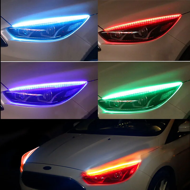 2pcs Avto DRL LED Dnevnih Luči Auto Tok Obrniti Signal kit Pribor za Peugeot 206 207 208 301 307 308 407 2008 3008