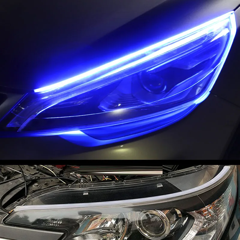 2pcs Avto DRL LED Dnevnih Luči Auto Tok Obrniti Signal kit Pribor za Peugeot 206 207 208 301 307 308 407 2008 3008