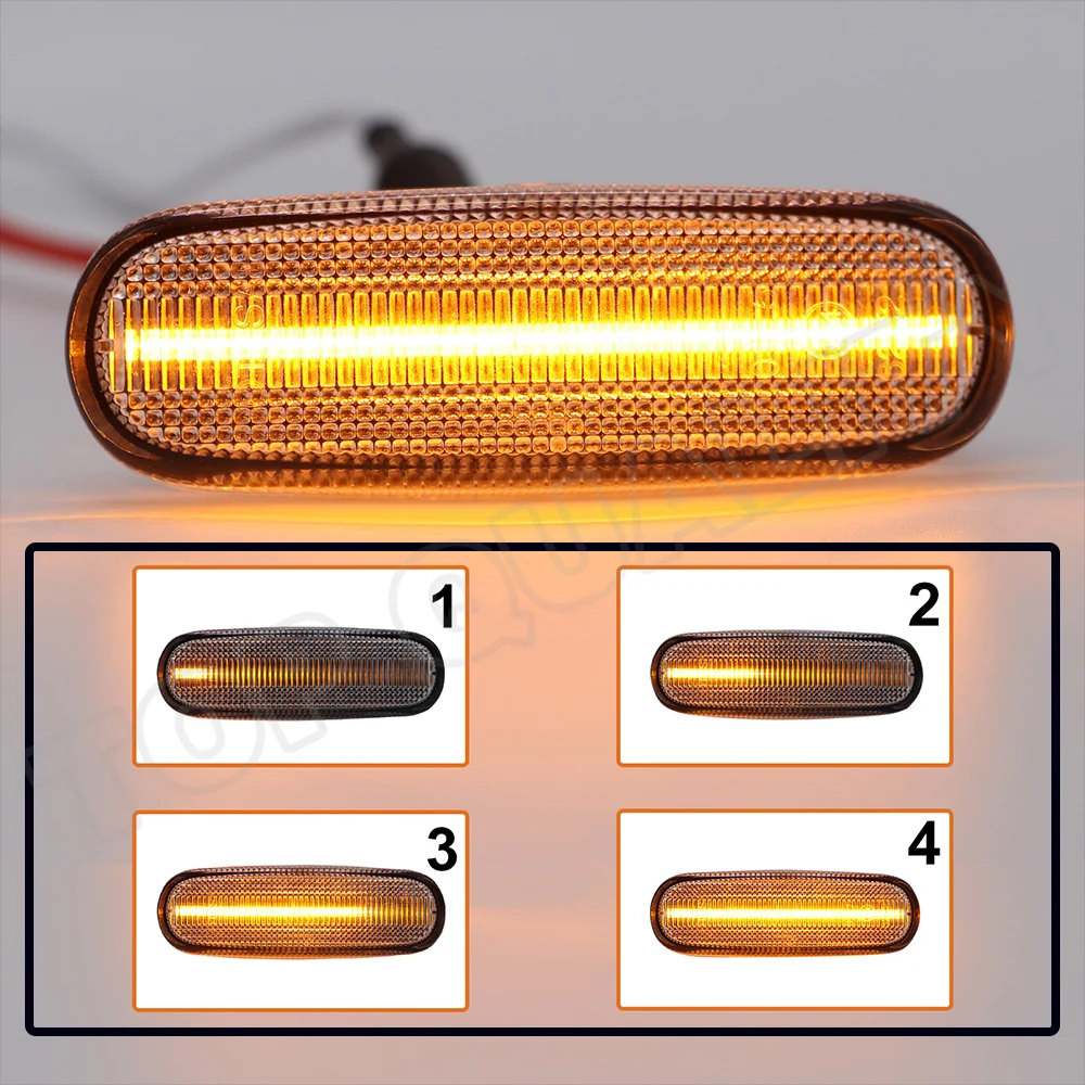 2PCS Dynamic LED Strani Marker Svetlobe Repetitorja luči Za Fiat Punto Abarth Grande Panda 199 Doblo Fiorino 3 Idejo 350 Linea 323 110
