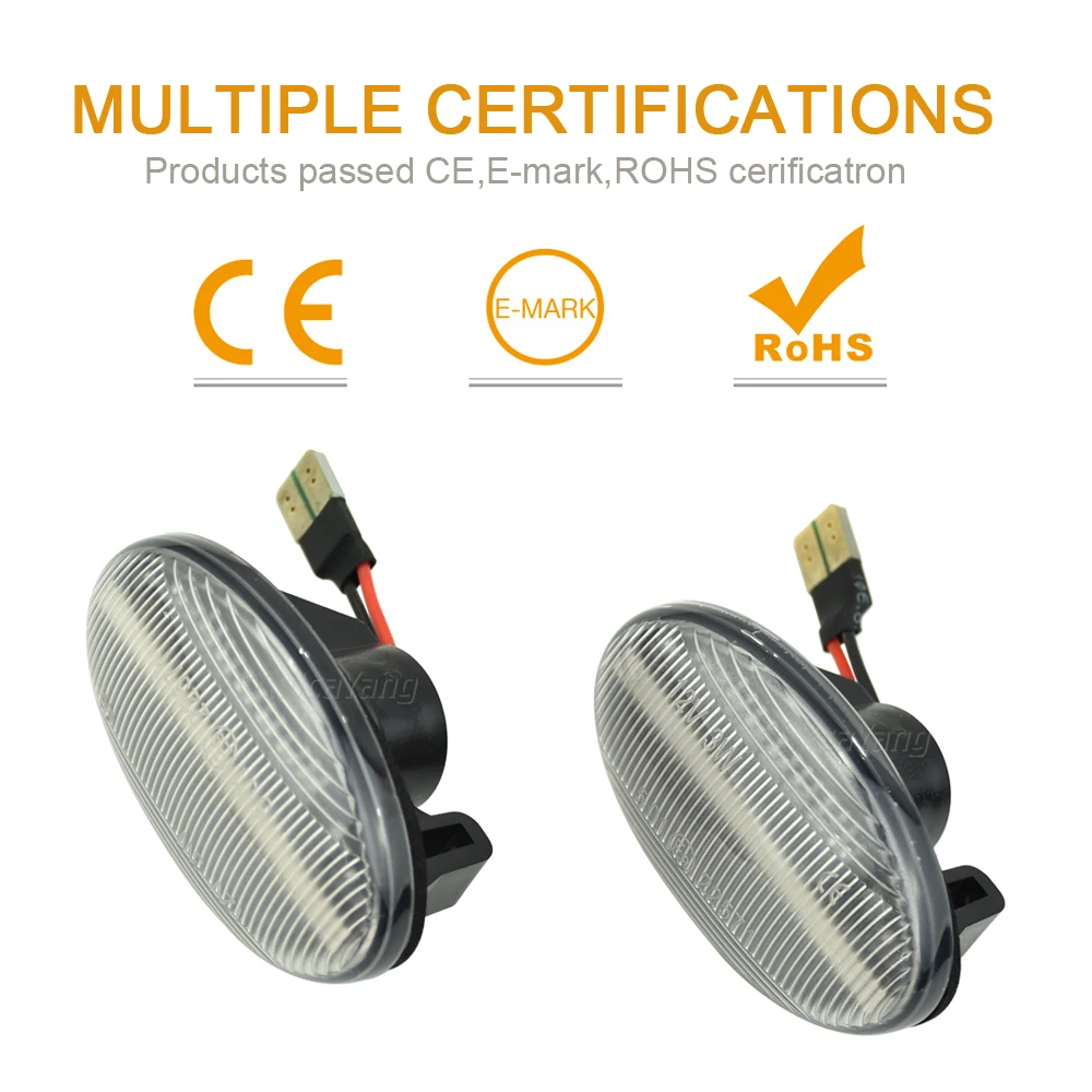 2Pcs Dynamic LED Vključite Opozorilne Luči Strani Marker Avto, dodatna Oprema za Pametne 450 452 & Mercedes-Benz W168 W639 W447 Citan 415