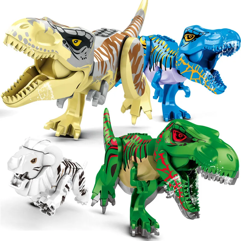 2pcs Jurassic gradniki Dinozavri Svetu 2 Številke Opeke Tyrannosaurus Rex Indominus Rex I-Rex Zberejo Otroci Igrače