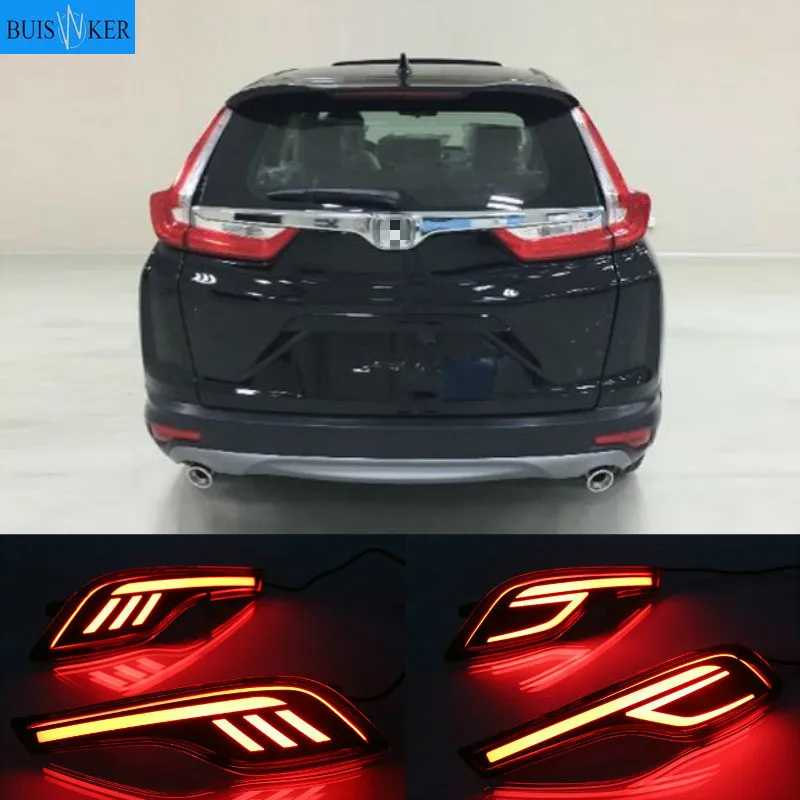 2PCS LED Multi-funkcijo 12V LED Reflektor Svetilka Zadnja Svetilka za Meglo Odbijača, Luči Zavorna Luč Za Honda CRV CR-V 2017 2018 2019