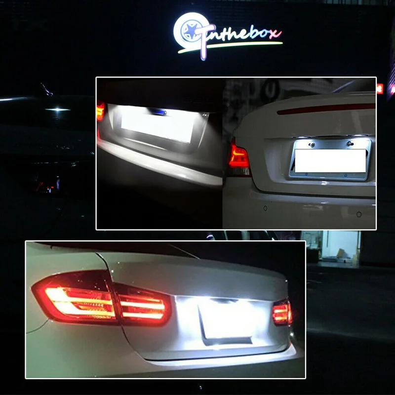 2pcs LED Osvetlitev registrske Tablice Bele luči za BMW X5 E53 X3 E83