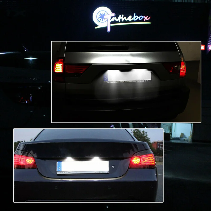 2pcs LED Osvetlitev registrske Tablice Bele luči za BMW X5 E53 X3 E83