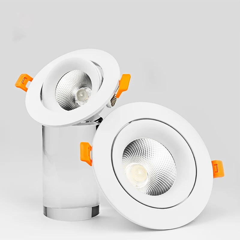 2PCS LED Reflektorji Nepremočljiva COB AC220V 7W 12W 20W Nastavljiv Kota Vgradne Plošča Stropne Svetilke Lahkega Aluminija Razsvetljave v Zaprtih prostorih