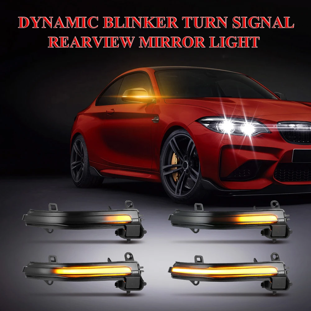 2pcs LED Strani Krilo Rearview Mirror Kazalnik Blinker Repetitorja Dinamično Vključite Opozorilne Luči Za BMW F20 F21 F22 F30 E84 1-4 Serije