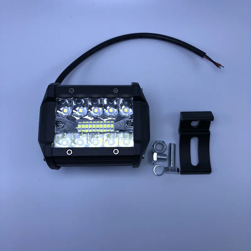 2PCS LED Stroki lightbar 4-Palčni 120W Vožnje Fog Off Road Svetilke Trojni Vrstica Nepremočljiva Spot Poplav Combo Žarek LED Kocke Žarometi