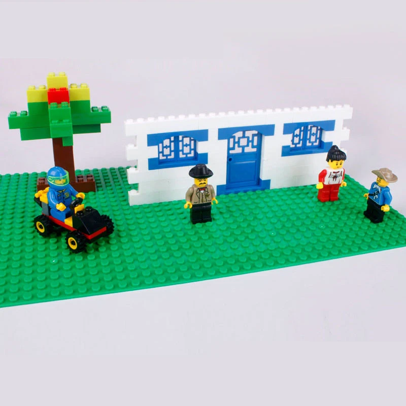 2pcs Majhnih Blokov Osnovno Ploščo 16x16 Pike Izgradnjo Plastičnih Bloki DIY Baseplate Opeke Izobraževalne Igrače za Otroke S Legoedly