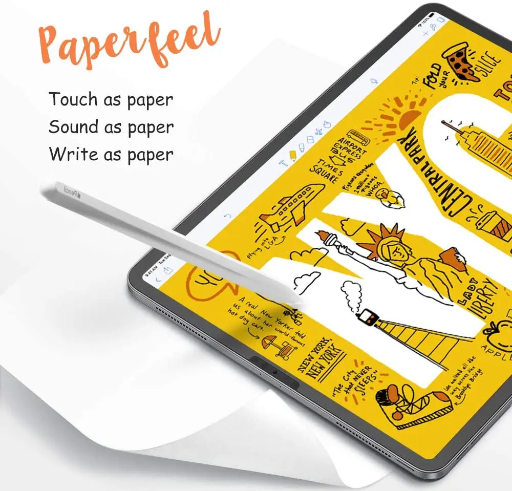 2pcs Papir Teksturirane Screen Protector za Novi iPad Pro Za 12,9 11 10.9 10.5 9.7 Anti Glare Papir Občutek Skica Pisanje Slikarstvo Film