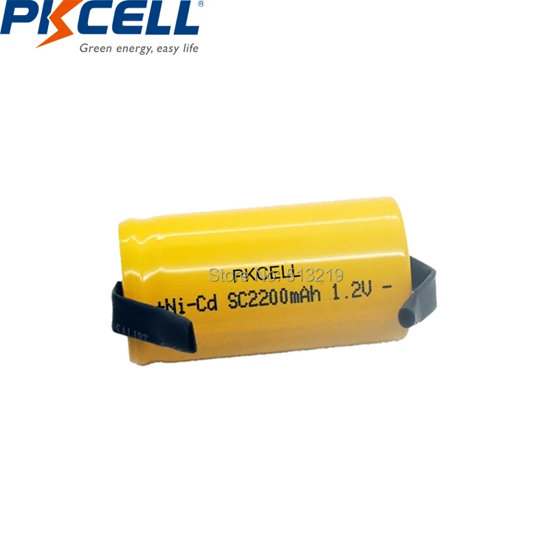 2PCS PKCELL SC baterije nicd 1.2 v baterijo sub c, polnilne baterije za električna orodja DIY moči banke itd.