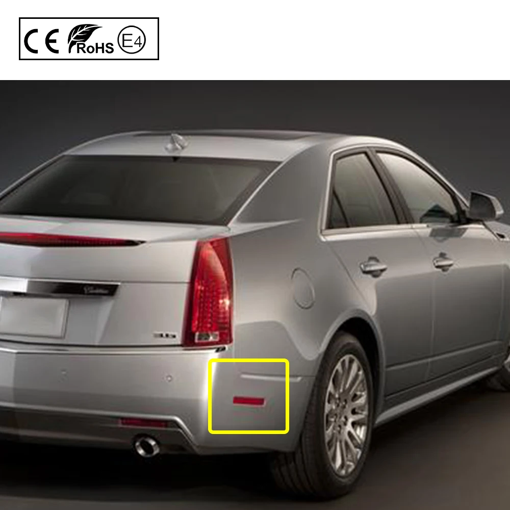 2Pcs Rdeče leče Zadnji Odbijač LED Reflektor Lučka lučka LED Strani marker Za Cadillac CTS 2008-2013 Cadillac CTS-V 2009-2013
