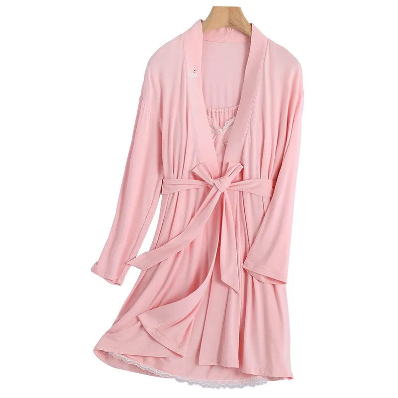 2pcs/set Nosečnosti, Porodniškega Sleepwear Pomlad Dojenje Nightgown Elegantno Materinskih Domovih za Obleko zdravstvene Nege Nosečnice Pižami