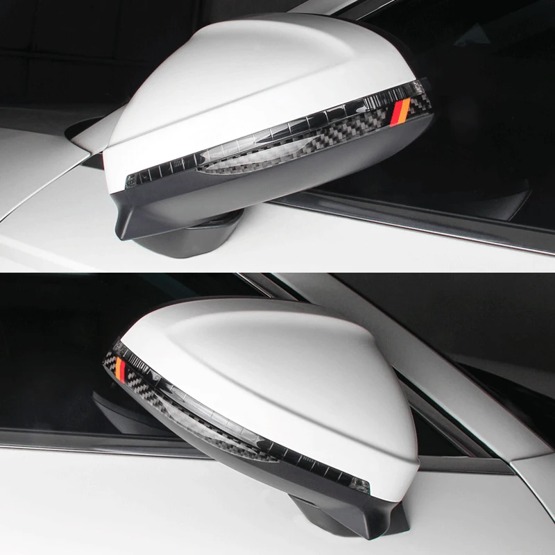 2pcs Simbol nemške zastave Avto Anti-scratch Trakovi iz Ogljikovih Vlaken Rearview Mirror Nalepke za AUDI A4L 2017 Avto Styling