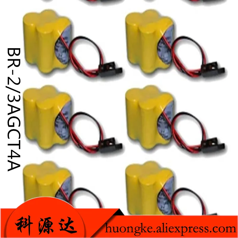 2PCS/VELIKO BR-2/3AGCT4A 6 v baterija PLC BR-2/3AGCT4A litij-ionskih baterij Črnega pasu kavelj plug