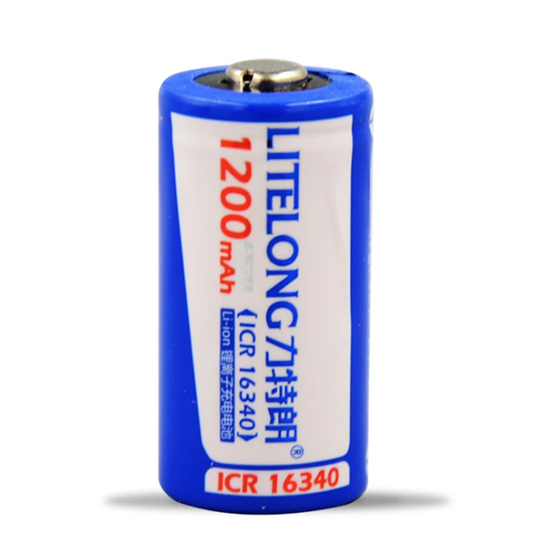 2PCS Visoko Moč 3,7 V 1200mAh CR-123 16340 Baterija za ponovno Polnjenje Zaščitene Litij-Ionska Akumulatorska Litijeva Baterija