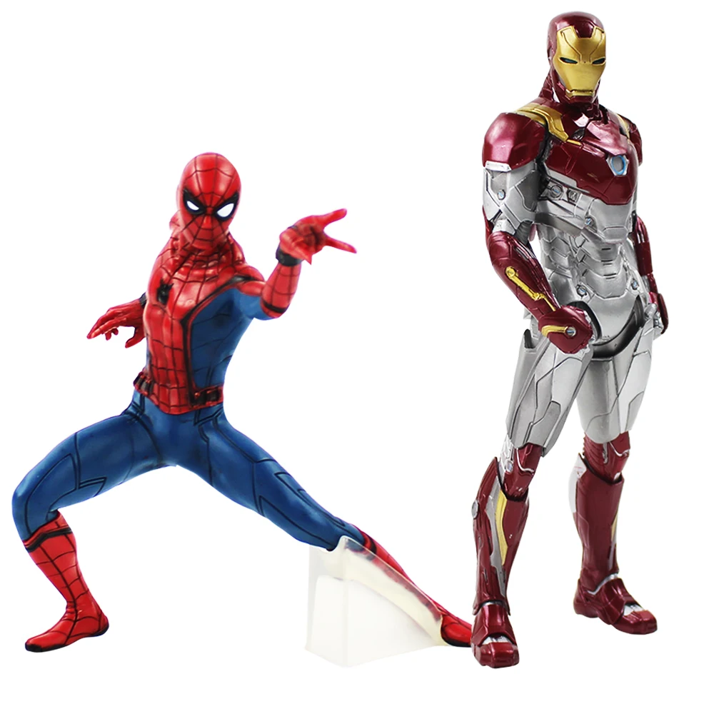 2Styles 18/26 cm Avengers Superheroj Ples, Spiderman, Iron Man, MK47 PVC Akcijska Figura Model Zbirateljske Igrače Otroci Darilo