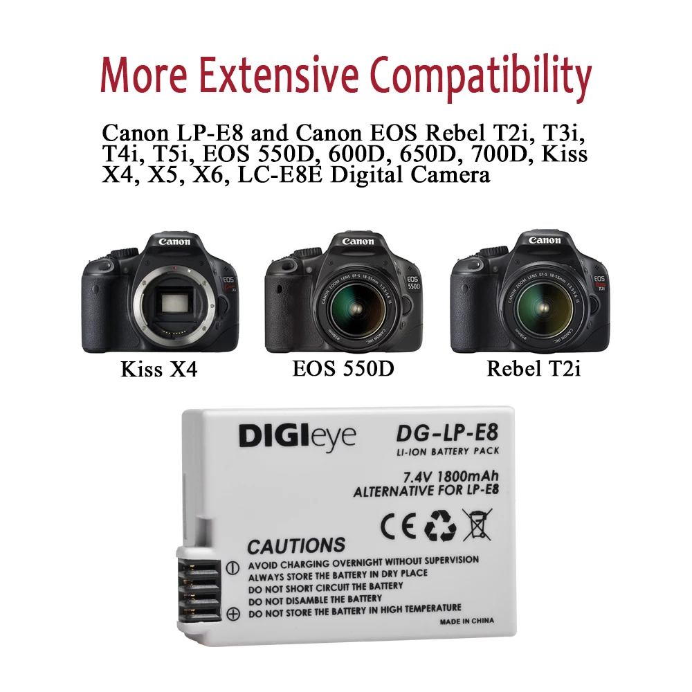 2X LP-E8 LP-E8 baterije + LCD Dvojni USB Polnilec za Canon Rebel T3i T2i T4i T5i EOS 550D 600D 650D 700D Poljub X4 X5 X6