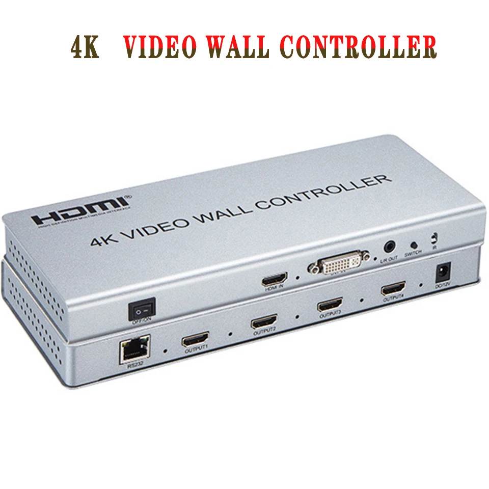 2x2 Video steno krmilnik 1 HDMI/DVI Vhod 4 HDMI Izhod 4K TV Procesor Slike Šivanje Video Steno Procesor