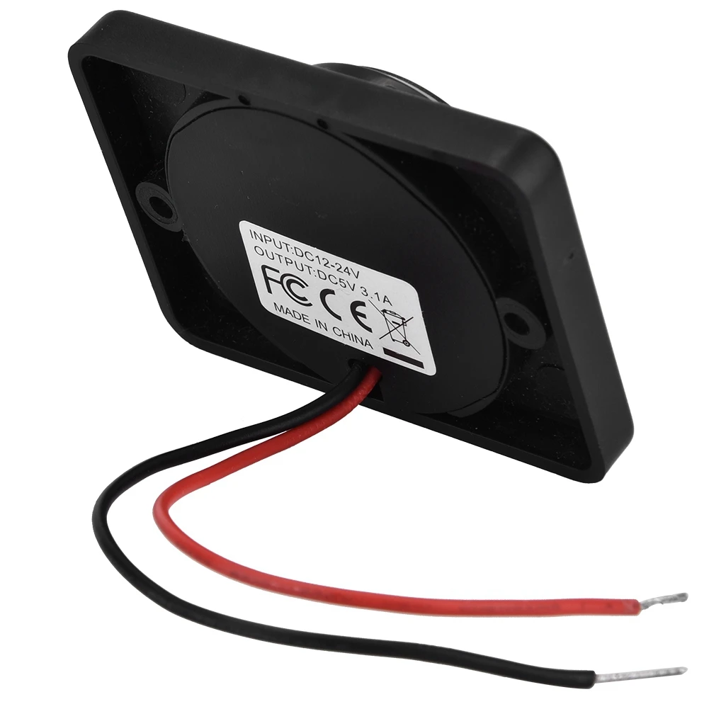 3.1 Avto Črne ABS Dvojna Vrata USB priključek za Polnilnik Vtičnice 12V LED Neprepustna za napajanje moč telefon, tablični računalnik