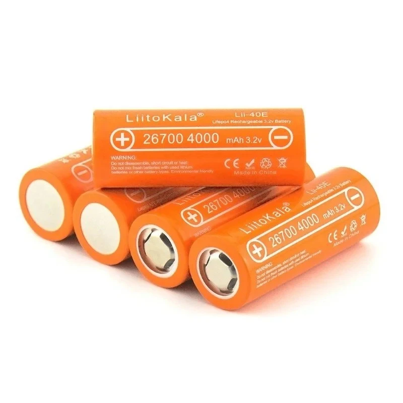 3.2 v LiitoKala Lii-40E Lifepo4 26700 4000 mah polnilne baterije accu litijeve celice z visoko zmogljivostjo 10A pilas diy pack mod igrače