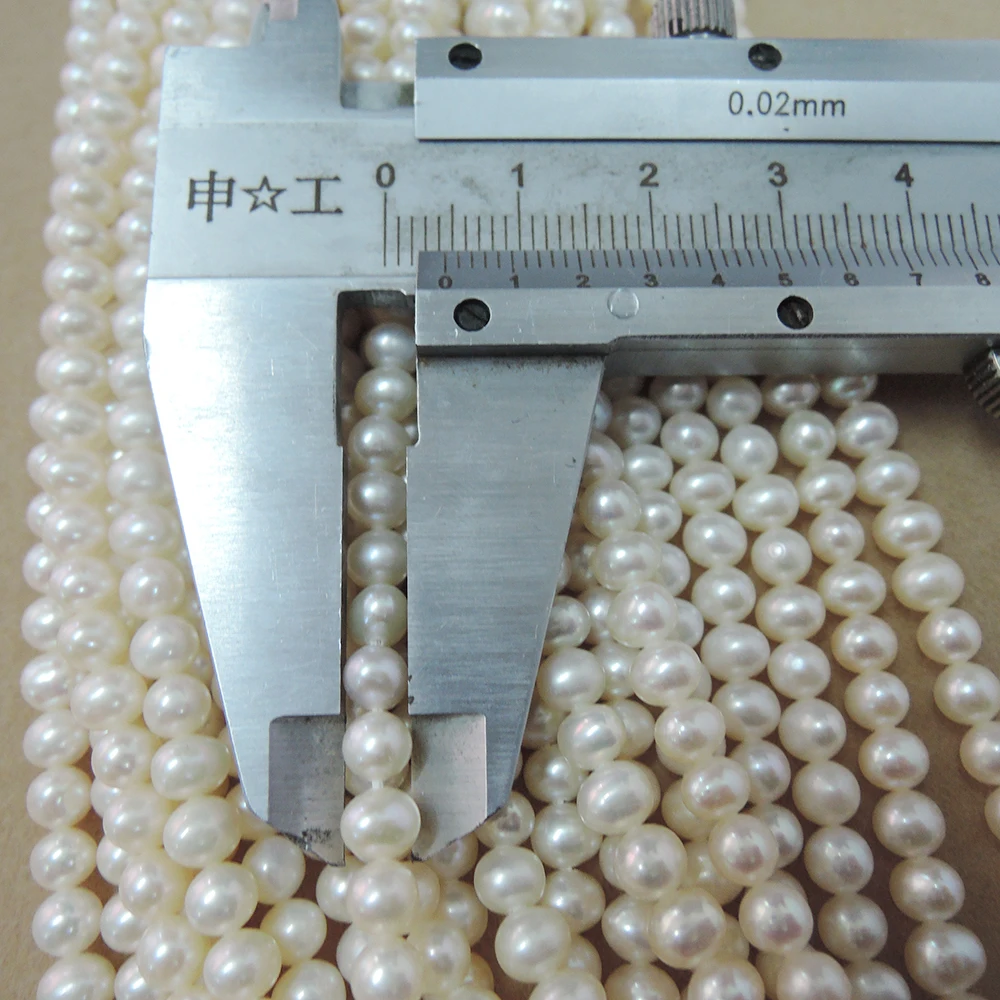 3-4 mm MINI SLADKOVODNIH bližini krog BISERNE KROGLICE, NARAVE sladkovodnih pearl -AAA dobra kvaliteta-2-5 MM