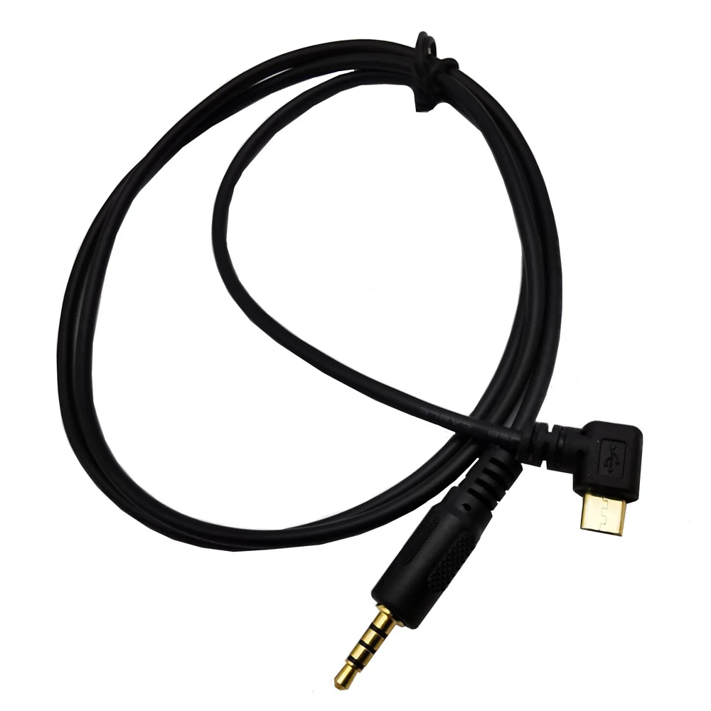 3,5 mm Stereo Moški na Mikro USB 5Pin Male Adapter Converter Kabel 1M