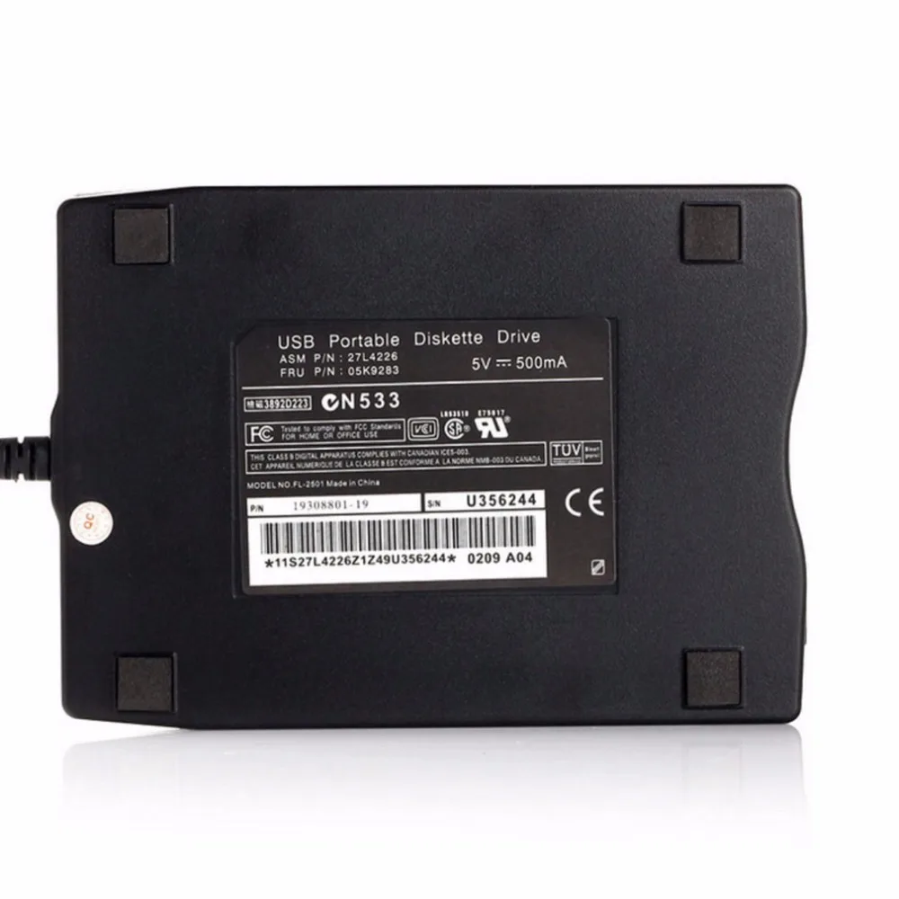 3.5 palčni 1.44 MB FDD Črna USB Prenosni Zunanji Vmesnik Disketo FDD Zunanjem USB Gibkem Pogonu za Prenosnik