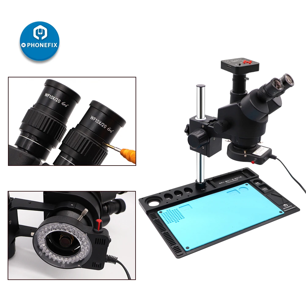 3,5 X-90X Black Trinocular Stereo Mikroskop 14MP 16MP 21MP 38MP HDMI Digitalna Video Kamera, Mikroskop, Telefon Spajkanje Mikroskop