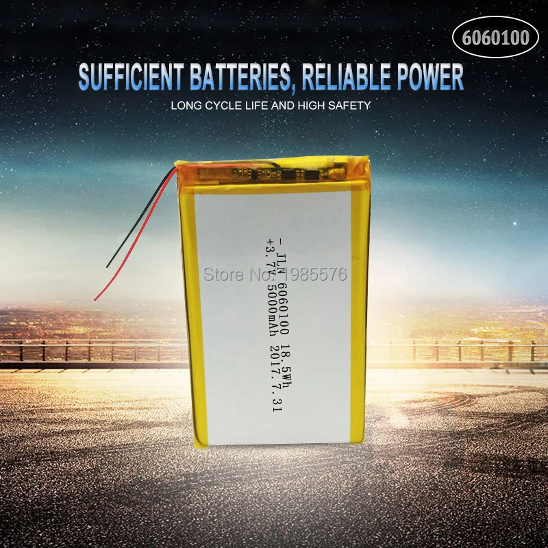 3,7 V 5000mAh 6060100 Litij-Polimer LiPo Baterijo za ponovno Polnjenje Za GPS, PSP DVD PAD Tahografske moči banke Zvočnik Iskalnim