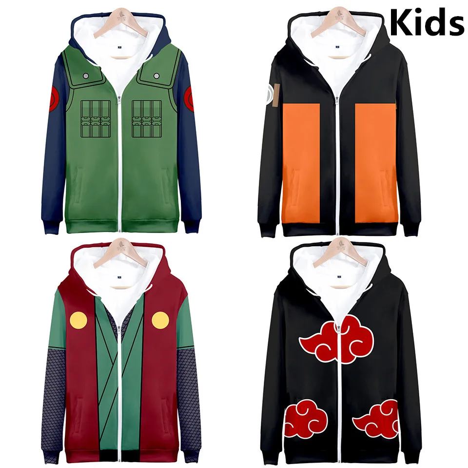 3 do 14 let otroci hoodie Anime Naruto 3d tiskanih hoodies majica fantje dekleta Uchiha Itachi Kakashi Jakno otrok oblačila