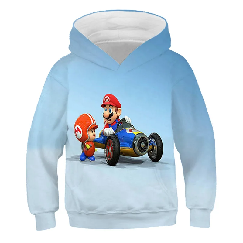 3 Do 14 Let Otroci Hoodies Igro Mario Bros Majica 3D Fantje Dekleta Vrhnja oblačila Jakno, Plašč, Otroci Oblačila
