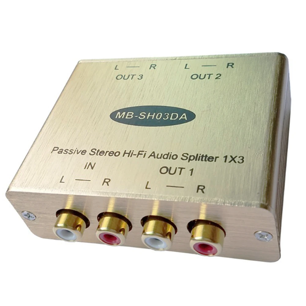 3 Kanal Pasivne Stereo Hi-Fi Avdio Delilnik 1 X 3 RCA Analogni Avdio Distributer Izolacije Cepilec za Prenosni DVD Predvajalnik