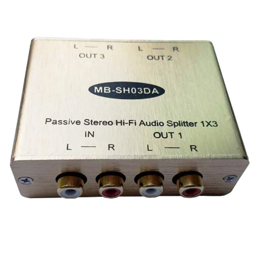 3 Kanal Pasivne Stereo Hi-Fi Avdio Delilnik 1 X 3 RCA Analogni Avdio Distributer Izolacije Cepilec za Prenosni DVD Predvajalnik