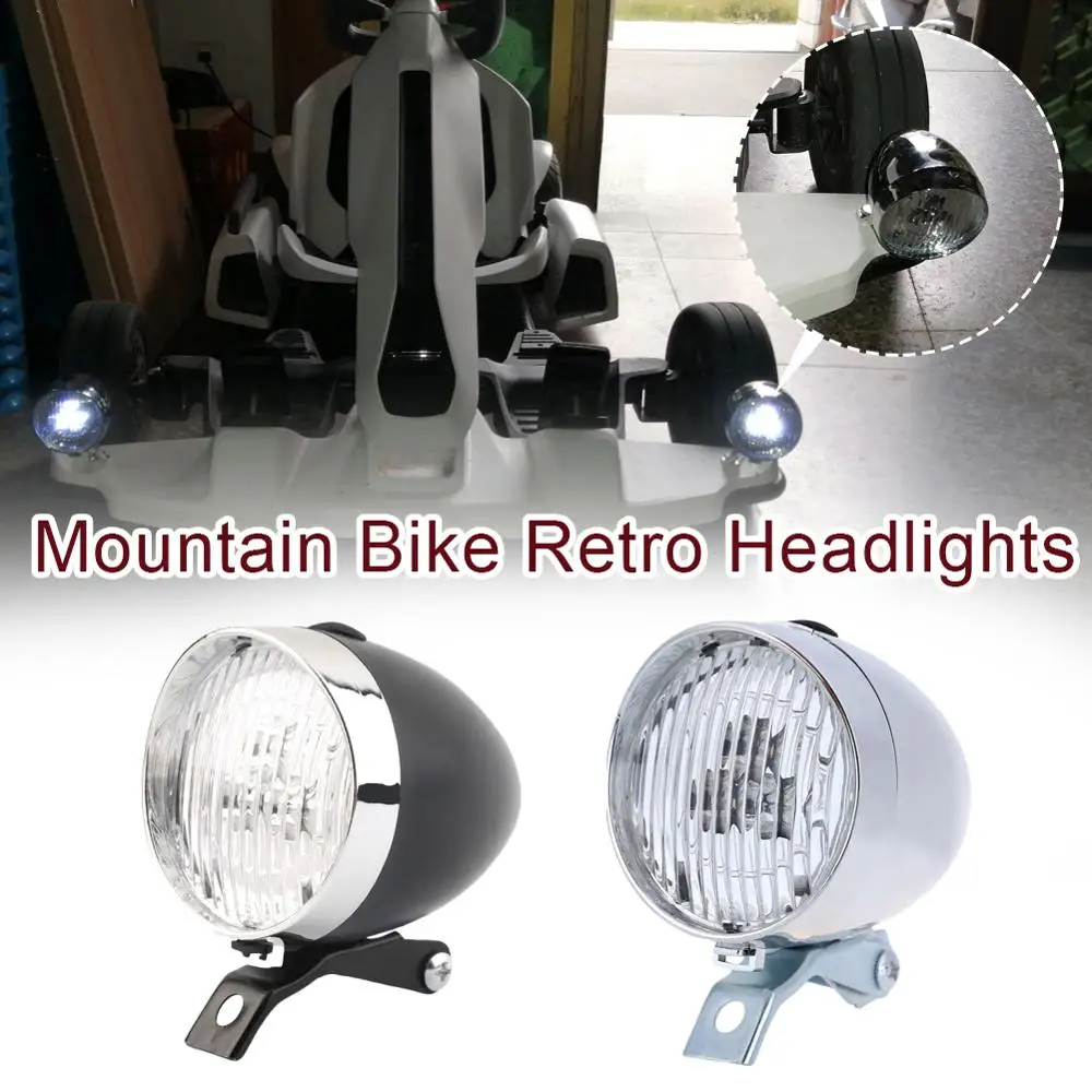 3 LED Izposoja Žarometi Retro Vintage Kolo Smerniki Black Silver Mountain Bike Varnost Opozorilne Luči Noč Jahanje Oprema
