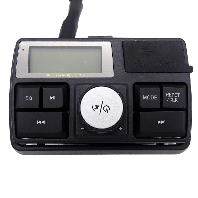 3 palčni Motocikel Alarm Nepremočljiva Zvočni Sistem FM Radio Stereo Ojačevalnik MP3 Zvočniki Anti-Theft Alarmni Sistem z USB, SD Slot,